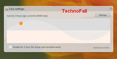 F.lux protects eyes while using pc or surfing internet