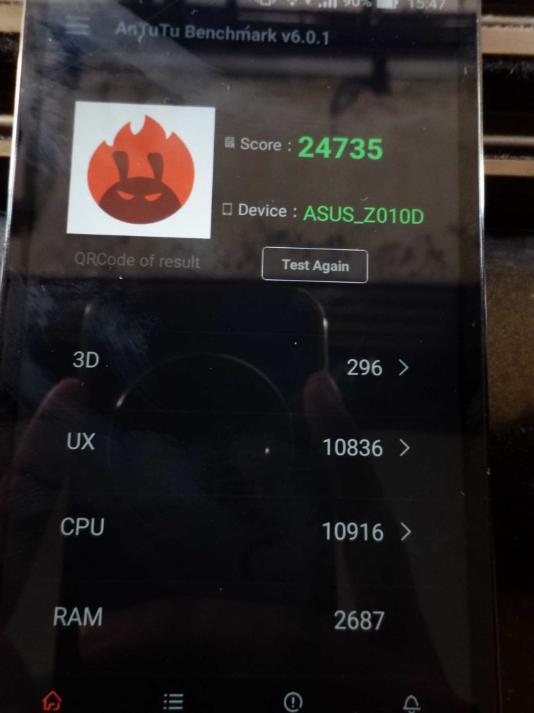 ASUS Zenfone Max AnTuTu Benchmark Score