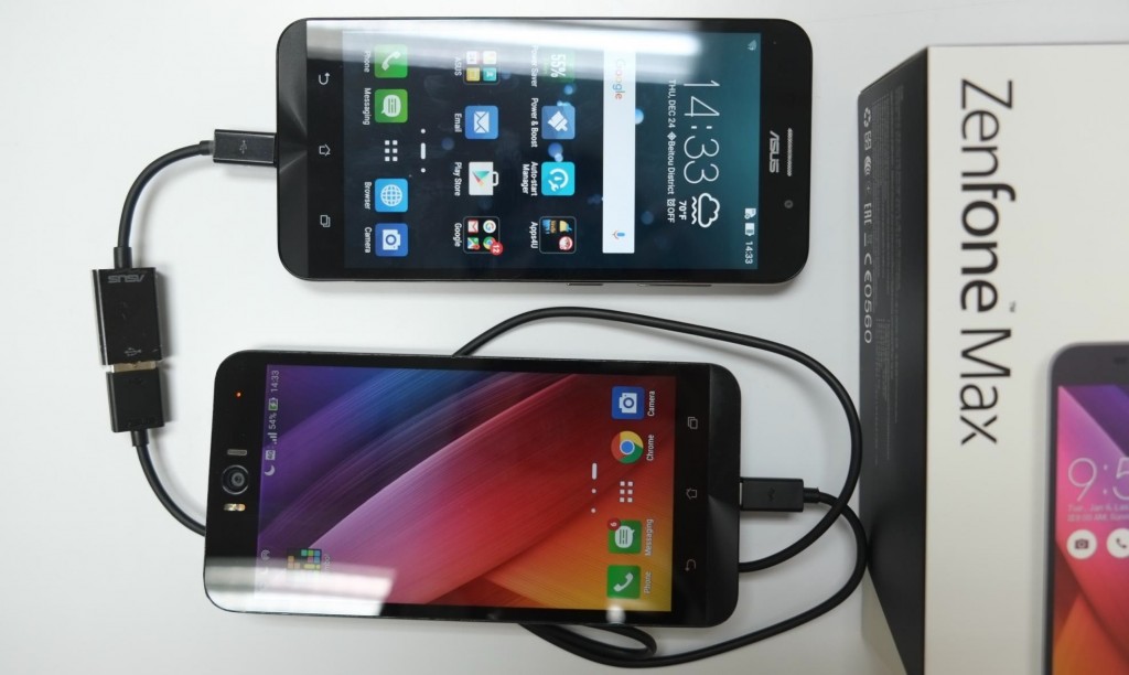 reverse charging Zenfone Max