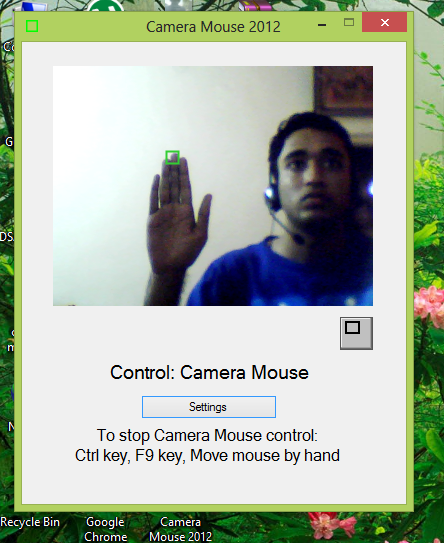 Control mouse pointer using gestures