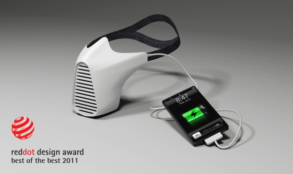 Aire concept: Breathing can charge your phone