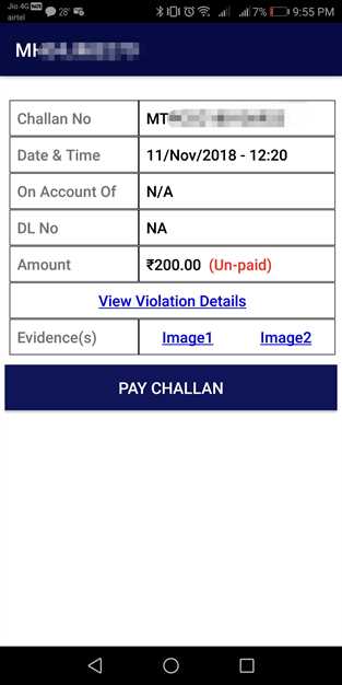 How to report traffic violation pay vehicle fines E-Challan