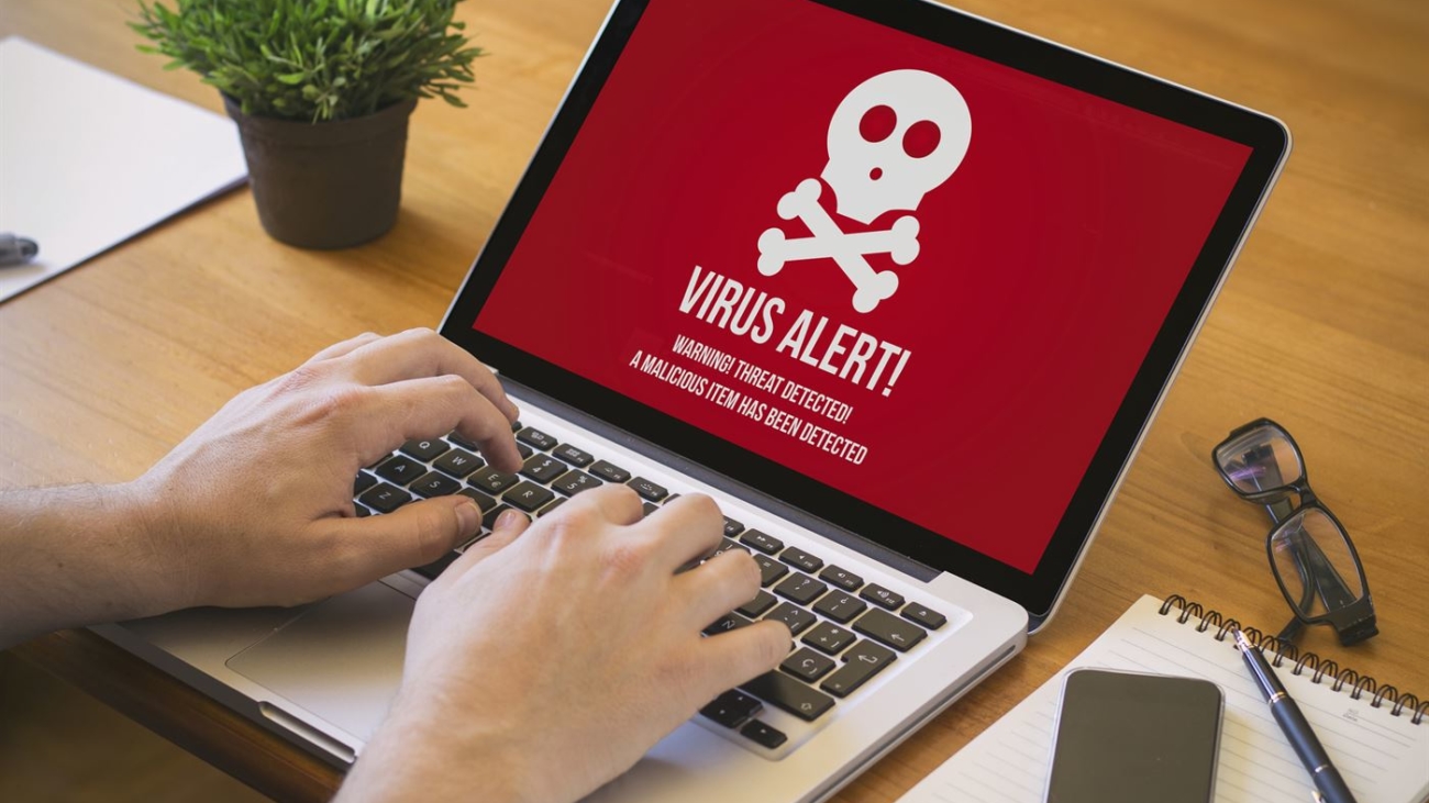 virus alert malicious item has been detected on laptop